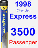 Passenger Wiper Blade for 1998 Chevrolet Express 3500 - Hybrid