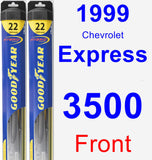 Front Wiper Blade Pack for 1999 Chevrolet Express 3500 - Hybrid