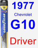 Driver Wiper Blade for 1977 Chevrolet G10 - Hybrid