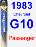 Passenger Wiper Blade for 1983 Chevrolet G10 - Hybrid