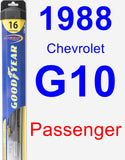 Passenger Wiper Blade for 1988 Chevrolet G10 - Hybrid