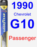 Passenger Wiper Blade for 1990 Chevrolet G10 - Hybrid