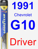 Driver Wiper Blade for 1991 Chevrolet G10 - Hybrid