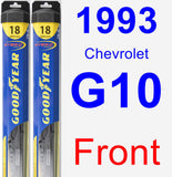 Front Wiper Blade Pack for 1993 Chevrolet G10 - Hybrid