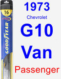 Passenger Wiper Blade for 1973 Chevrolet G10 Van - Hybrid