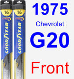 Front Wiper Blade Pack for 1975 Chevrolet G20 - Hybrid