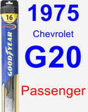 Passenger Wiper Blade for 1975 Chevrolet G20 - Hybrid