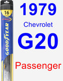 Passenger Wiper Blade for 1979 Chevrolet G20 - Hybrid