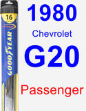 Passenger Wiper Blade for 1980 Chevrolet G20 - Hybrid