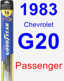 Passenger Wiper Blade for 1983 Chevrolet G20 - Hybrid