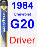 Driver Wiper Blade for 1984 Chevrolet G20 - Hybrid