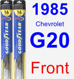 Front Wiper Blade Pack for 1985 Chevrolet G20 - Hybrid