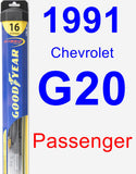 Passenger Wiper Blade for 1991 Chevrolet G20 - Hybrid