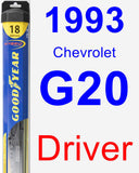 Driver Wiper Blade for 1993 Chevrolet G20 - Hybrid