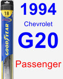 Passenger Wiper Blade for 1994 Chevrolet G20 - Hybrid