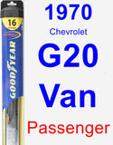 Passenger Wiper Blade for 1970 Chevrolet G20 Van - Hybrid
