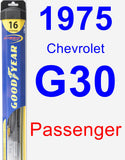 Passenger Wiper Blade for 1975 Chevrolet G30 - Hybrid