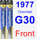 Front Wiper Blade Pack for 1977 Chevrolet G30 - Hybrid