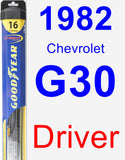 Driver Wiper Blade for 1982 Chevrolet G30 - Hybrid