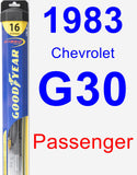 Passenger Wiper Blade for 1983 Chevrolet G30 - Hybrid