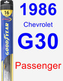 Passenger Wiper Blade for 1986 Chevrolet G30 - Hybrid