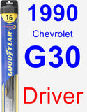 Driver Wiper Blade for 1990 Chevrolet G30 - Hybrid