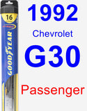 Passenger Wiper Blade for 1992 Chevrolet G30 - Hybrid