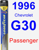 Passenger Wiper Blade for 1996 Chevrolet G30 - Hybrid