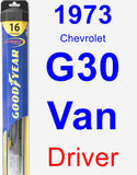 Driver Wiper Blade for 1973 Chevrolet G30 Van - Hybrid