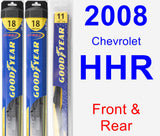 Front & Rear Wiper Blade Pack for 2008 Chevrolet HHR - Hybrid