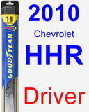 Driver Wiper Blade for 2010 Chevrolet HHR - Hybrid