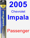 Passenger Wiper Blade for 2005 Chevrolet Impala - Hybrid