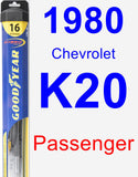 Passenger Wiper Blade for 1980 Chevrolet K20 - Hybrid