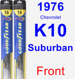 Front Wiper Blade Pack for 1976 Chevrolet K10 Suburban - Hybrid