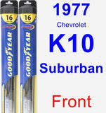 Front Wiper Blade Pack for 1977 Chevrolet K10 Suburban - Hybrid