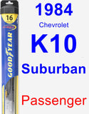 Passenger Wiper Blade for 1984 Chevrolet K10 Suburban - Hybrid