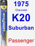 Passenger Wiper Blade for 1975 Chevrolet K20 Suburban - Hybrid