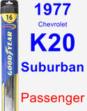 Passenger Wiper Blade for 1977 Chevrolet K20 Suburban - Hybrid