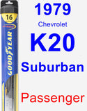 Passenger Wiper Blade for 1979 Chevrolet K20 Suburban - Hybrid