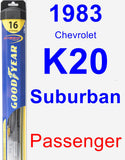 Passenger Wiper Blade for 1983 Chevrolet K20 Suburban - Hybrid