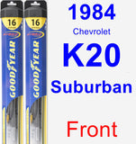 Front Wiper Blade Pack for 1984 Chevrolet K20 Suburban - Hybrid