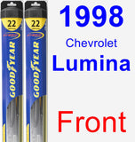 Front Wiper Blade Pack for 1998 Chevrolet Lumina - Hybrid
