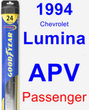 Passenger Wiper Blade for 1994 Chevrolet Lumina APV - Hybrid