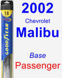 Passenger Wiper Blade for 2002 Chevrolet Malibu - Hybrid