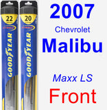 Front Wiper Blade Pack for 2007 Chevrolet Malibu - Hybrid