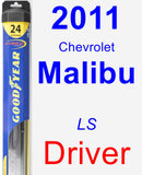 Driver Wiper Blade for 2011 Chevrolet Malibu - Hybrid