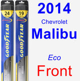 Front Wiper Blade Pack for 2014 Chevrolet Malibu - Hybrid