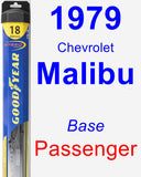 Passenger Wiper Blade for 1979 Chevrolet Malibu - Hybrid