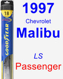 Passenger Wiper Blade for 1997 Chevrolet Malibu - Hybrid