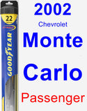 Passenger Wiper Blade for 2002 Chevrolet Monte Carlo - Hybrid